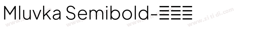 Mluvka Semibold字体转换